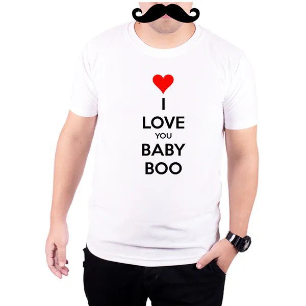 White_I_Love_You_Baby_Boo__Quick-Dri_T-Shirt_For_Men