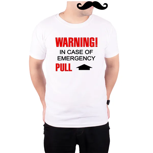 White_In_Case_Of_Emergency_Pull_Up__Quick-Dri_T-Shirt_For_Men