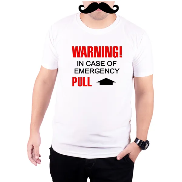 White_In_Case_Of_Emergency_Pull_Up__Quick-Dri_T-Shirt_For_Men
