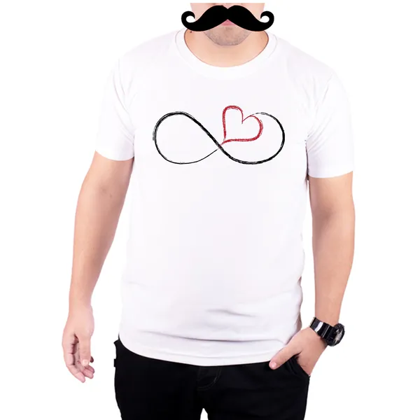 White_Infinite_Love__Quick-Dri_T-Shirt_For_Men