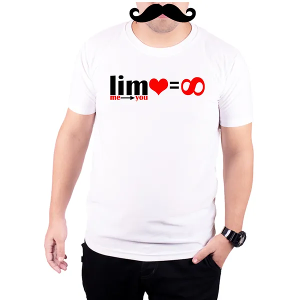 White_Infinity_Of_Love_160_GSM_Quick-Dri_T-Shirt_For_Men