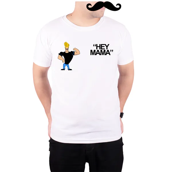 White_Johnny_Bravo_Hey_Mama__Quick-Dri_T-Shirt_For_Men