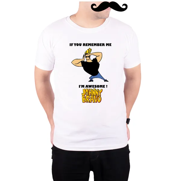 White_Johnny_Bravo_Im_Awesome__Quick-Dri_T-Shirt_For_Men