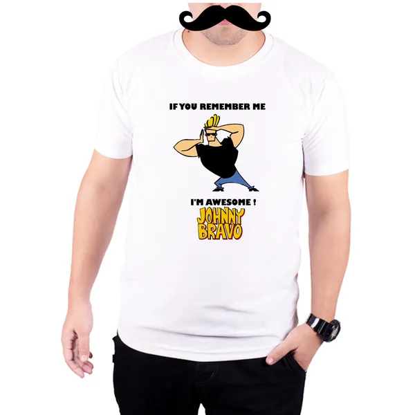 White_Johnny_Bravo_Im_Awesome__Quick-Dri_T-Shirt_For_Men