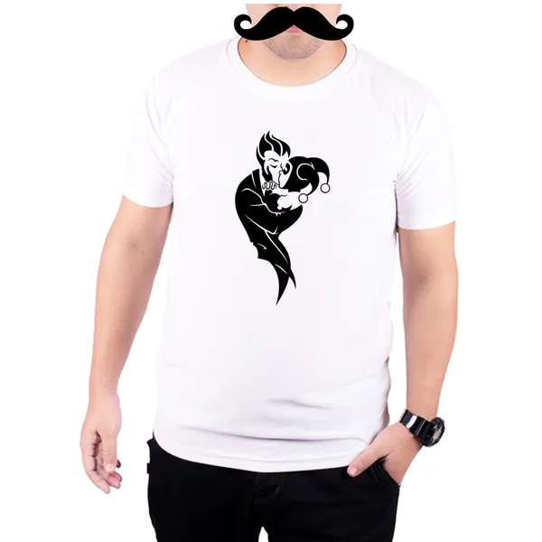 White_Joker_And_Harley_Quinn_Kiss__Quick-Dri_T-Shirt_For_Men