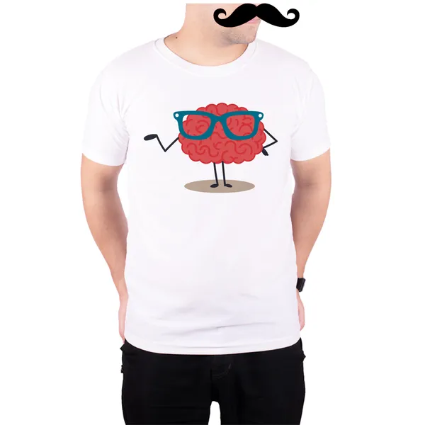 White_Just_Brain_Glasses_Trivia__Quick-Dri_T-Shirt_For_Men