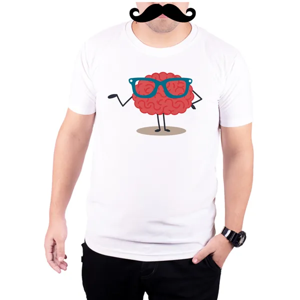 White_Just_Brain_Glasses_Trivia__Quick-Dri_T-Shirt_For_Men