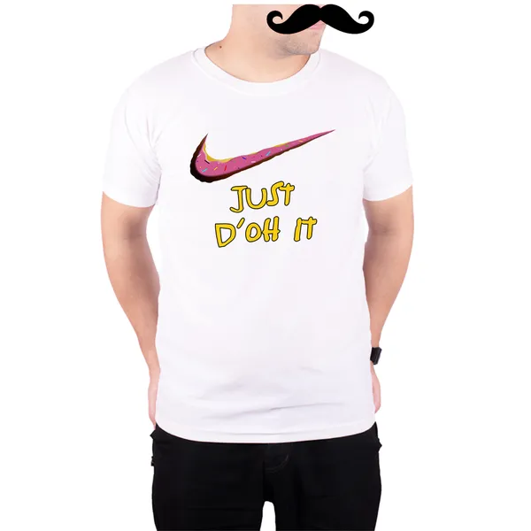 White_Just_D'Oh_It__Quick-Dri_T-Shirt_For_Men