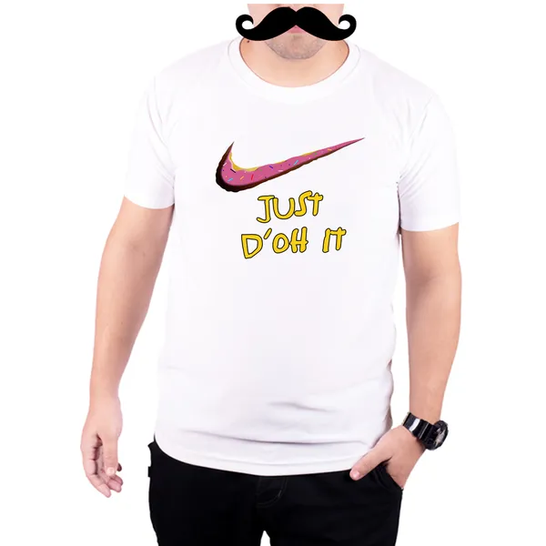 White_Just_D'Oh_It__Quick-Dri_T-Shirt_For_Men