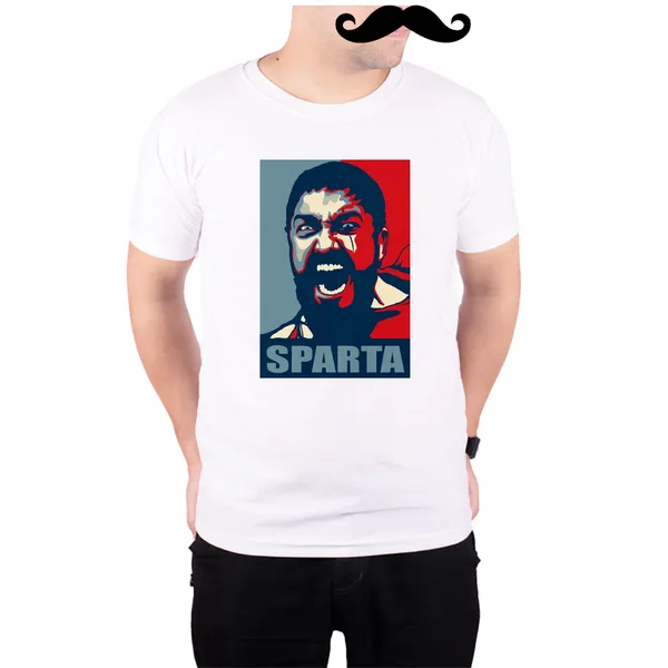 White_Leonidas_Sparta__Quick-Dri_T-Shirt_For_Men