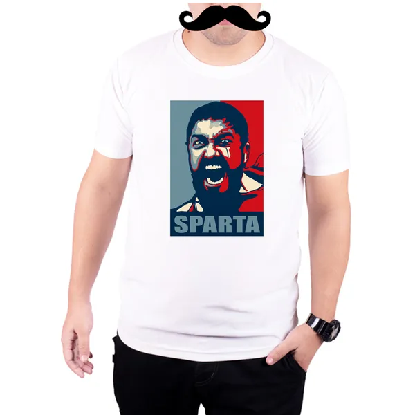 White_Leonidas_Sparta__Quick-Dri_T-Shirt_For_Men