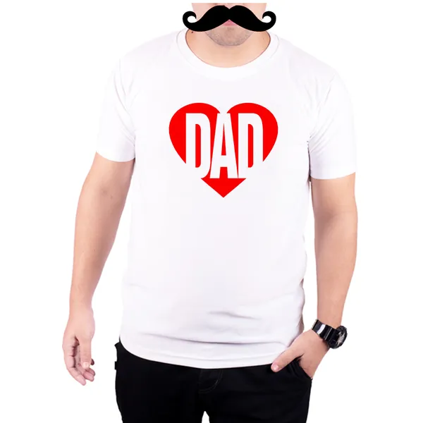 White_Love_Dad__Quick-Dri_T-Shirt_For_Men