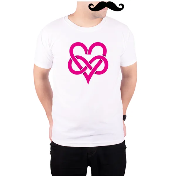 White_Love_To_Infinity_160_GSM_Quick-Dri_T-Shirt_For_Men