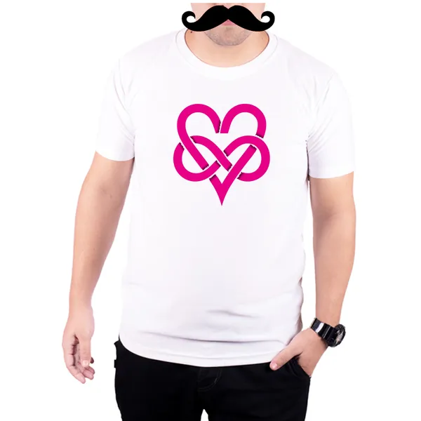 White_Love_To_Infinity_160_GSM_Quick-Dri_T-Shirt_For_Men