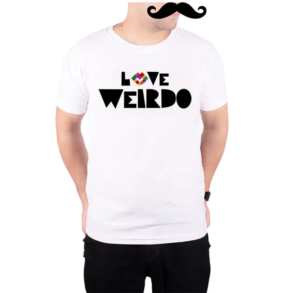 White_Love_Weirdo__Quick-Dri_T-Shirt_For_Men