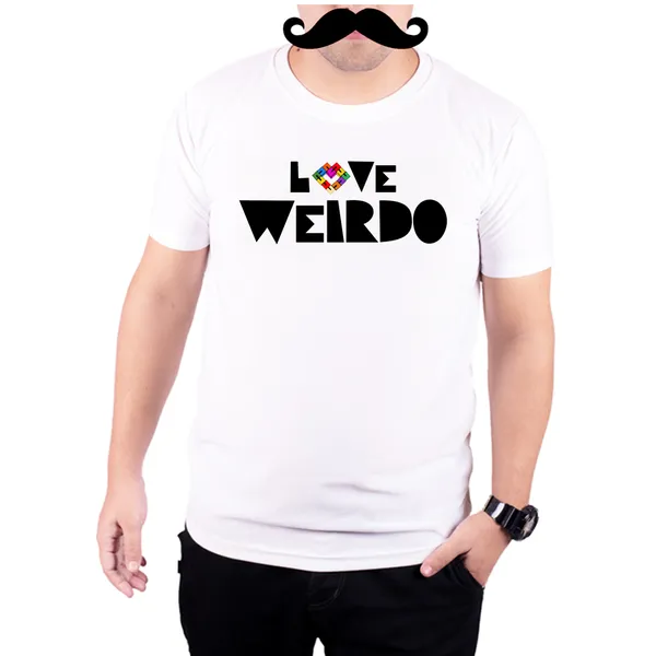 White_Love_Weirdo__Quick-Dri_T-Shirt_For_Men