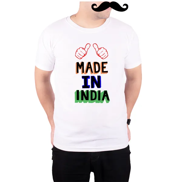 White_Made_In_India_160_GSM_Quick-Dri_T-Shirt_For_Men