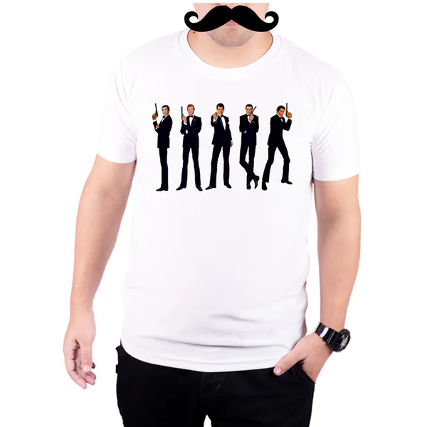 White_All_X_James_Bonds_Art__Quick-Dri_T-Shirt_For_Men