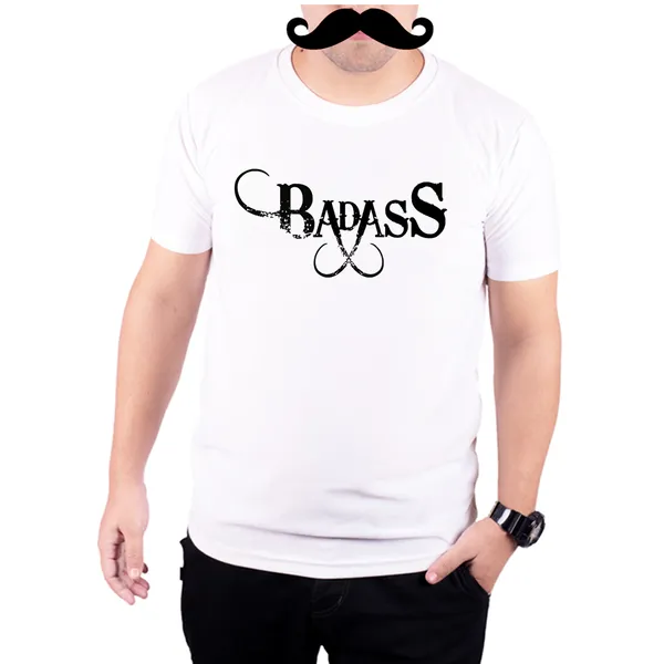 White_Badass__Quick-Dri_T-Shirt_For_Men