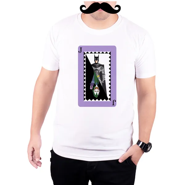 White_Batman_And_Joker_Card__Quick-Dri_T-Shirt_For_Men