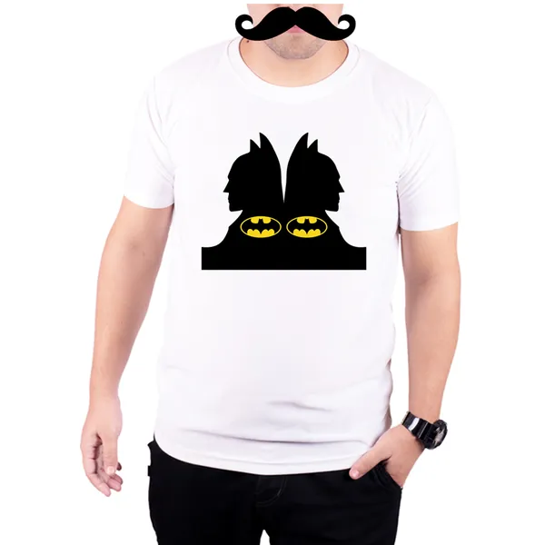 White_Batman_In_Classic_Yelloe_And_Black__Quick-Dri_T-Shirt_For_Men