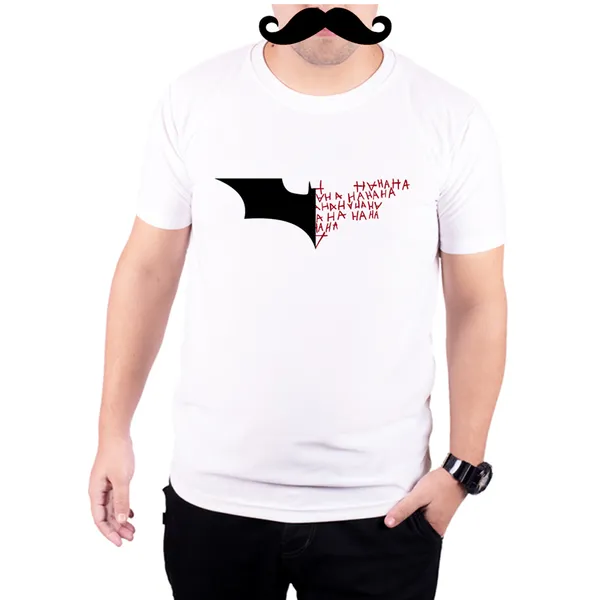 White_Batman_Joker_Ha_Ha_Ha_Logo__Quick-Dri_T-Shirt_For_Men