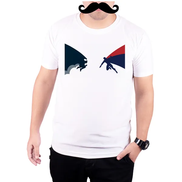 White_Batman_Vs_Superman_Artwork__Quick-Dri_T-Shirt_For_Men