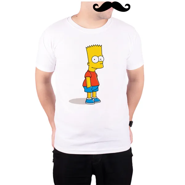 White_Bart_Simpson__Quick-Dri_T-Shirt_For_Men