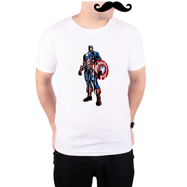 White_Captain_America_I'M_Loyal_To_Nothing_General_Except_The_Dream_160_GSM_Quick-Dri_T-Shirt_For_Men