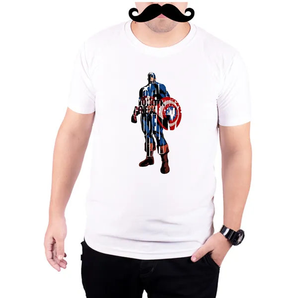 White_Captain_America_I'M_Loyal_To_Nothing_General_Except_The_Dream_160_GSM_Quick-Dri_T-Shirt_For_Men