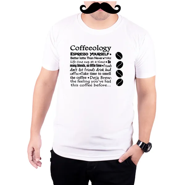 White_Coffeelogy__Quick-Dri_T-Shirt_For_Men