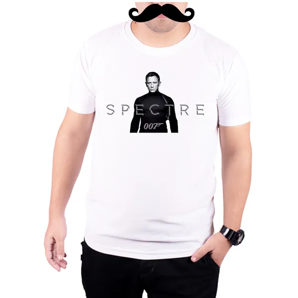 White_Daniel_Craig_Spectre_James_Bond_007__Quick-Dri_T-Shirt_For_Men