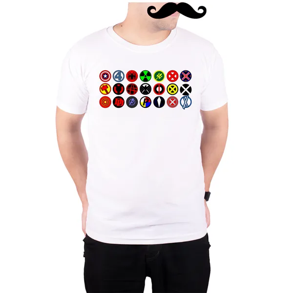 White_Dc_Superhero_Logo__Quick-Dri_T-Shirt_For_Men