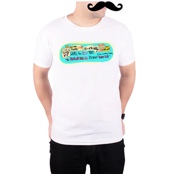 White_Delhi_Accent__Quick-Dri_T-Shirt_For_Men