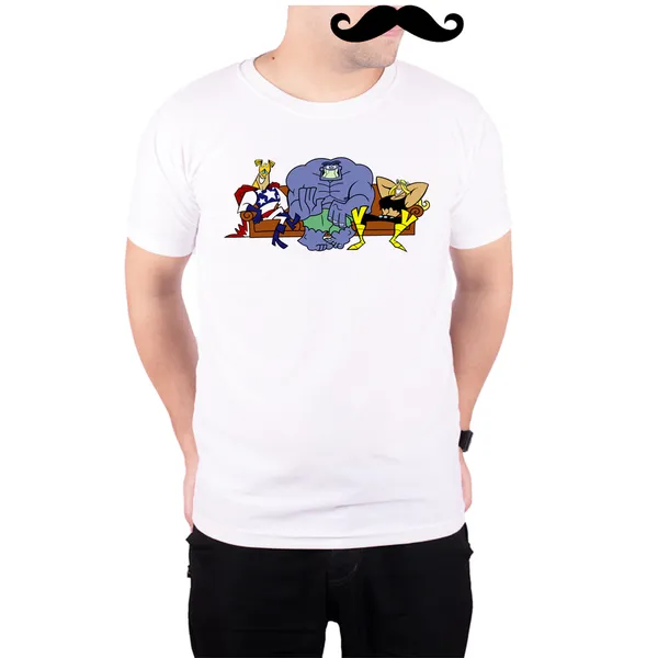 White_Dexter_The_Justice_Friends__Quick-Dri_T-Shirt_For_Men