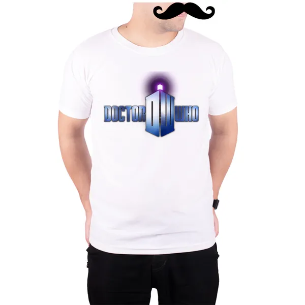 White_Doctor_Who_Logo__Quick-Dri_T-Shirt_For_Men