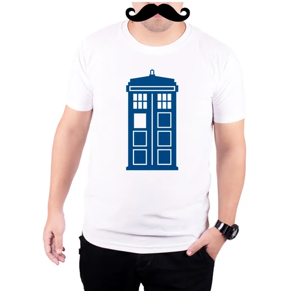 White_Doctor_Who_Tardis_Front__Quick-Dri_T-Shirt_For_Men