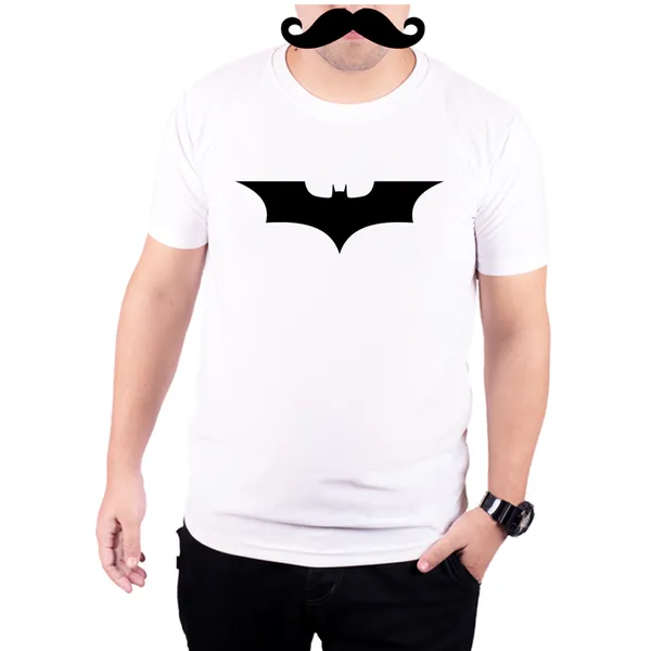 White_Batman_Logo__Quick-Dri_T-Shirt_For_Men