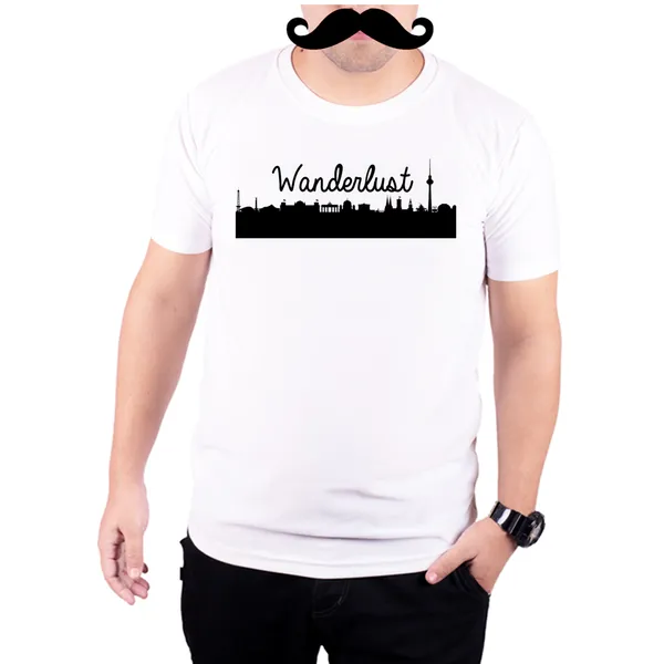 White_Famous_Black_And_Wanderlust_160_GSM_Quick-Dri_T-Shirt_For_Men