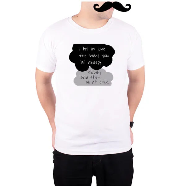 White_Fault_In_Our_Stars_Sleep_Quote_160_GSM_Quick-Dri_T-Shirt_For_Men