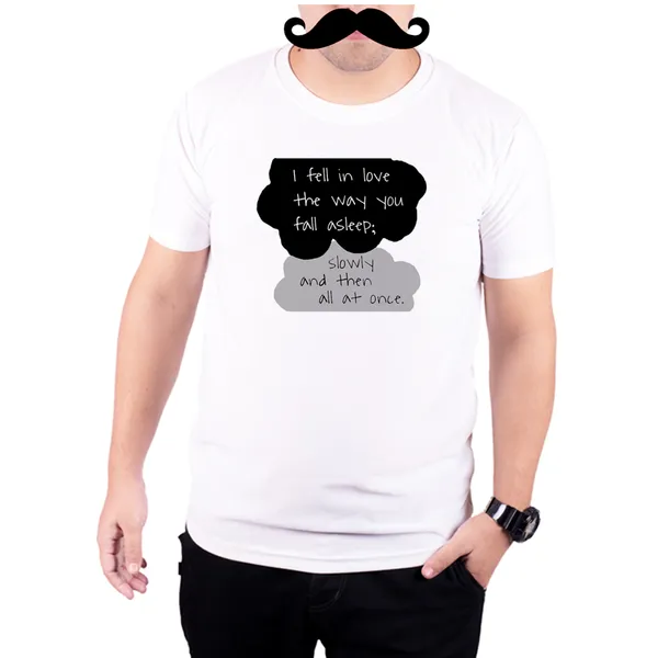 White_Fault_In_Our_Stars_Sleep_Quote_160_GSM_Quick-Dri_T-Shirt_For_Men