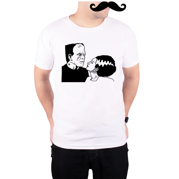White_Frankenstein_And_His_Bride_Wedding__Quick-Dri_T-Shirt_For_Men