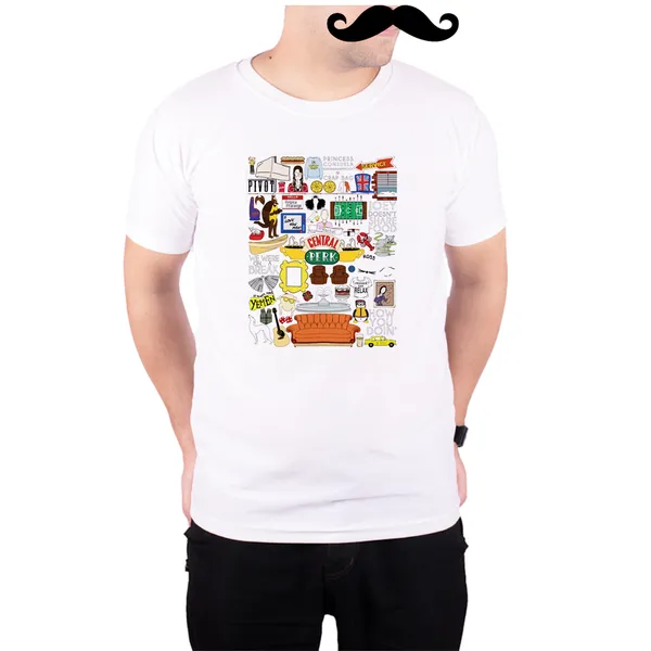White_Friends_Art__Quick-Dri_T-Shirt_For_Men