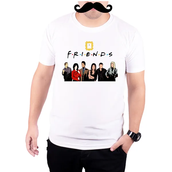 White_Friends_At_The_Door__Quick-Dri_T-Shirt_For_Men