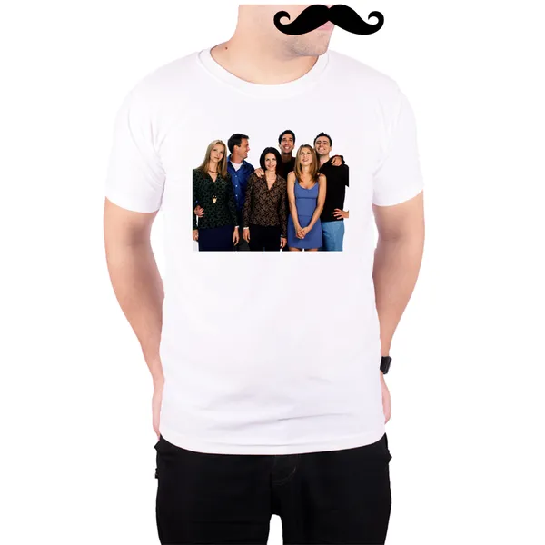 White_Friends_Behind_The_Scenes_160_GSM_Quick-Dri_T-Shirt_For_Men