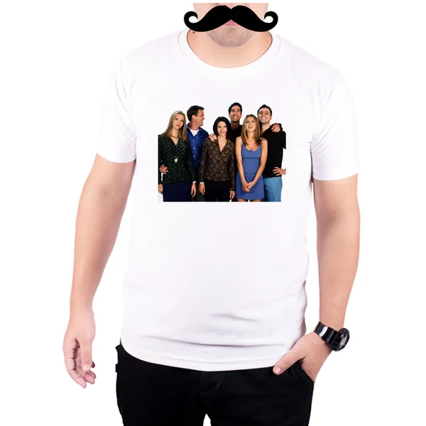 White_Friends_Behind_The_Scenes_160_GSM_Quick-Dri_T-Shirt_For_Men