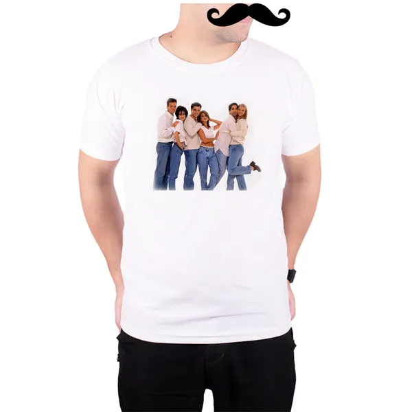 White_Friends_Classic_And_Blue__Quick-Dri_T-Shirt_For_Men
