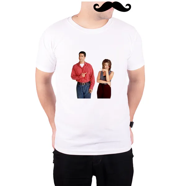 White_Friends_Ross_And_Rachel_Pointing__Quick-Dri_T-Shirt_For_Men