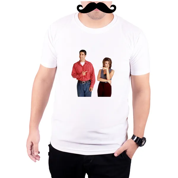 White_Friends_Ross_And_Rachel_Pointing__Quick-Dri_T-Shirt_For_Men