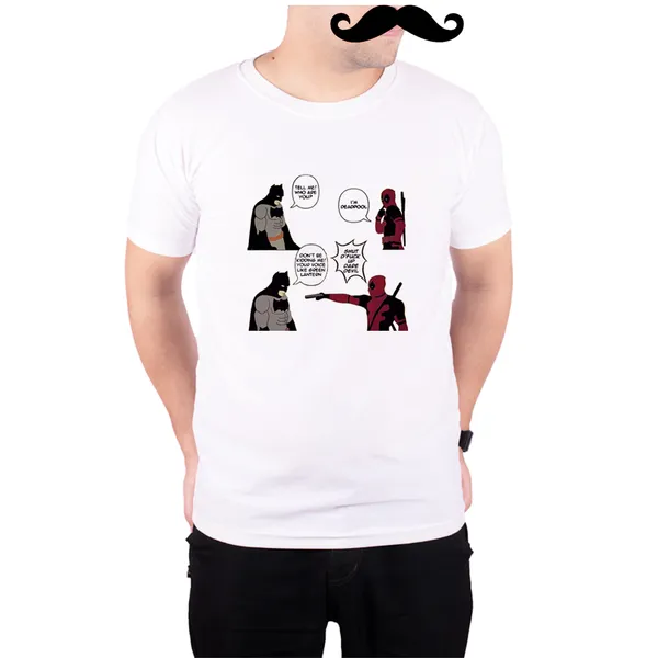 White_Batman_Vs_Deadpool__Quick-Dri_T-Shirt_For_Men